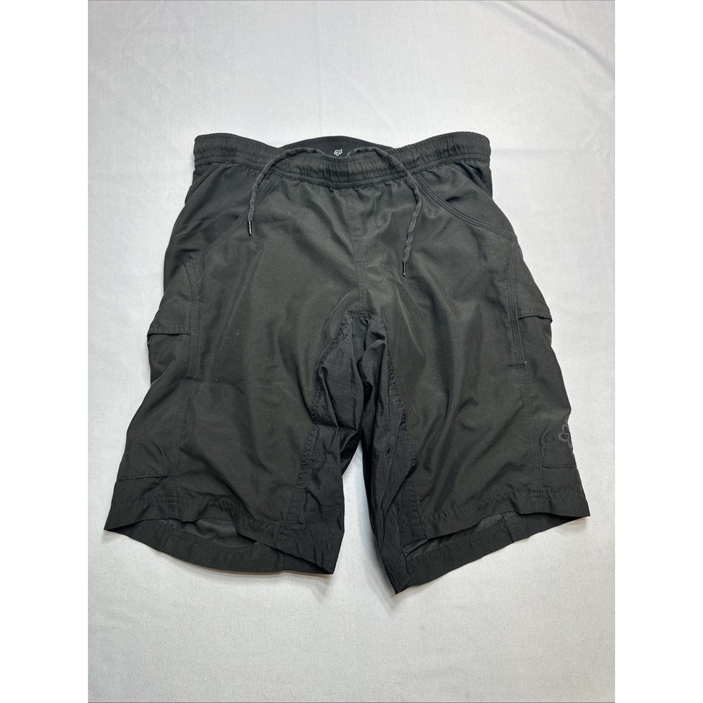 Fox Racing Shorts Mens Medium Black Cargo Utility Technical Padded Bike Racing
